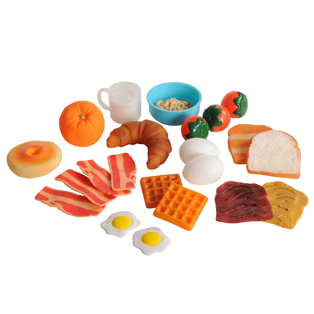 Kaplan Early Learning Company Life-size Pretend Play Breakfast Meal Set - 24 Pieces
